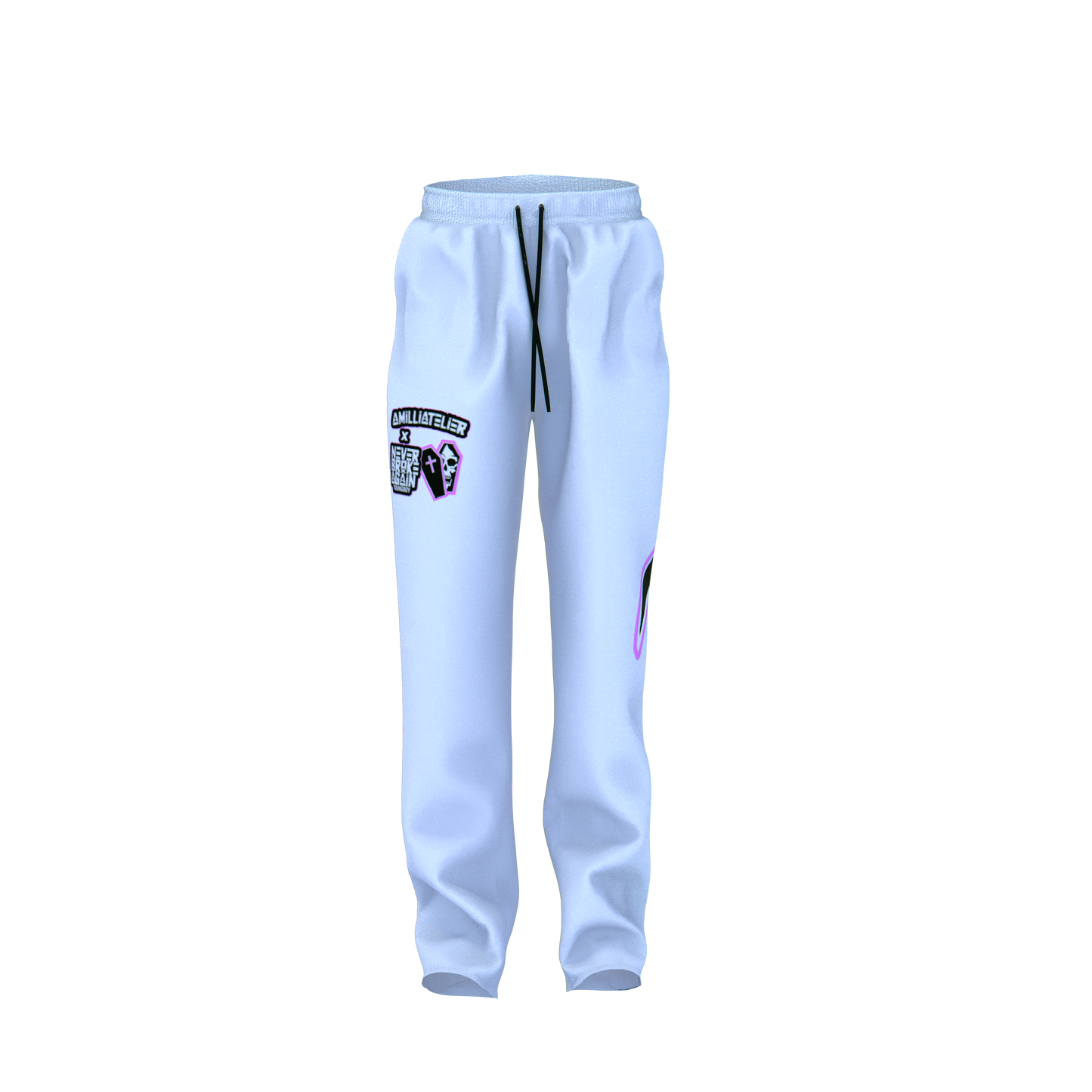 MEET US ON GDM NBA YOUNGBOY x AMILLI WHITE SWEATPANTS